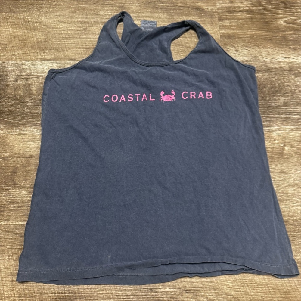 Comfort Colors Coastal Crab Tank Top Size Large